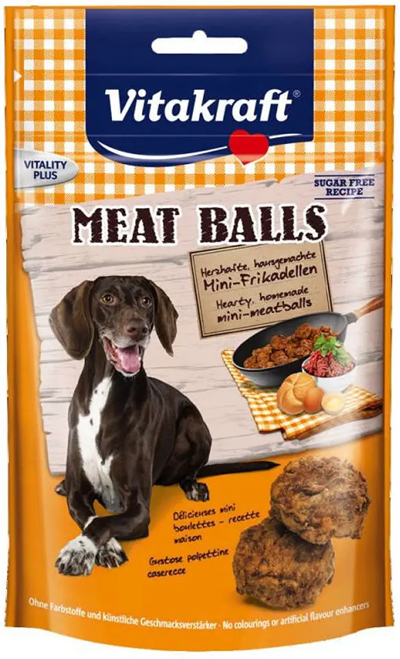 ⁨VITAKRAFT MEAT BALLS 80g delicacy d/dog⁩ at Wasserman.eu