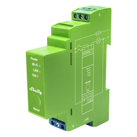 ⁨1-kanałowy ściemniacz na szynę DIN Shelly Pro Dimmer 1 WiFi/Bluetooth⁩ w sklepie Wasserman.eu