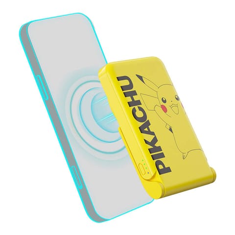Powerbank magnetyczny OTL 5000 mAh, USB-C 15W, Pokemon Pikatchu ze stojakiem (żółty) w sklepie Wasserman.eu