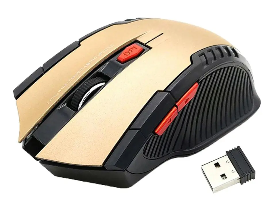 ⁨AK303A Wireless Gaming Mouse gold⁩ at Wasserman.eu