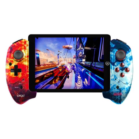 ⁨Kontroler bezprzewodowy / GamePad iPega PG-9083B z uchwytem na telefon (flame)⁩ w sklepie Wasserman.eu