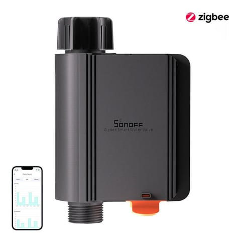 ⁨Zawór wody SONOFF SWV-BSP ZigBee 3/4"⁩ w sklepie Wasserman.eu