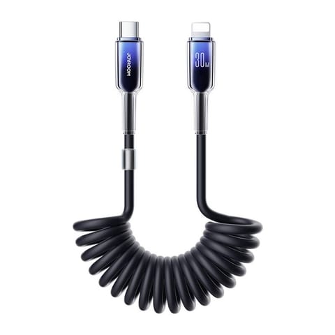 ⁨Kabel USB-C Lightning Joyroom S-A43 30W 1,5m czarny⁩ w sklepie Wasserman.eu