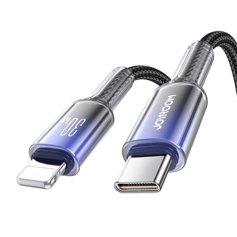 ⁨Kabel USB-C Lightning Joyroom S-A42 30W 1.2m czarny⁩ w sklepie Wasserman.eu