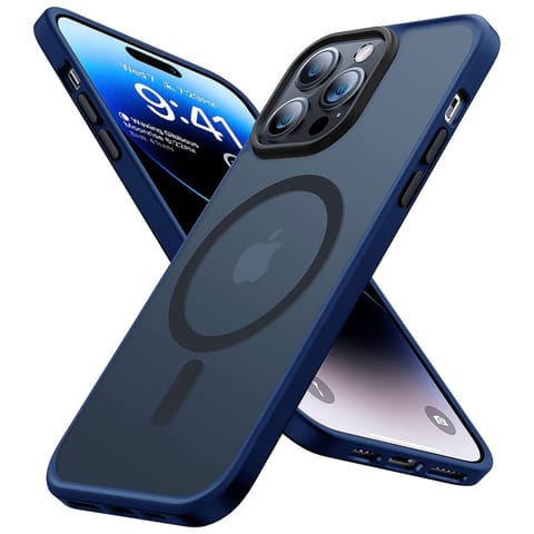 ⁨Etui do iPhone 14 Pro Max MagSafe Case obudowa ochronna Alogy Ring pancerne na telefon matowe Granatowe⁩ w sklepie Wasserman.eu