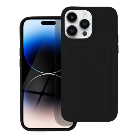 ⁨Futerał CARD CASE do IPHONE 14 PRO MAX czarny⁩ w sklepie Wasserman.eu