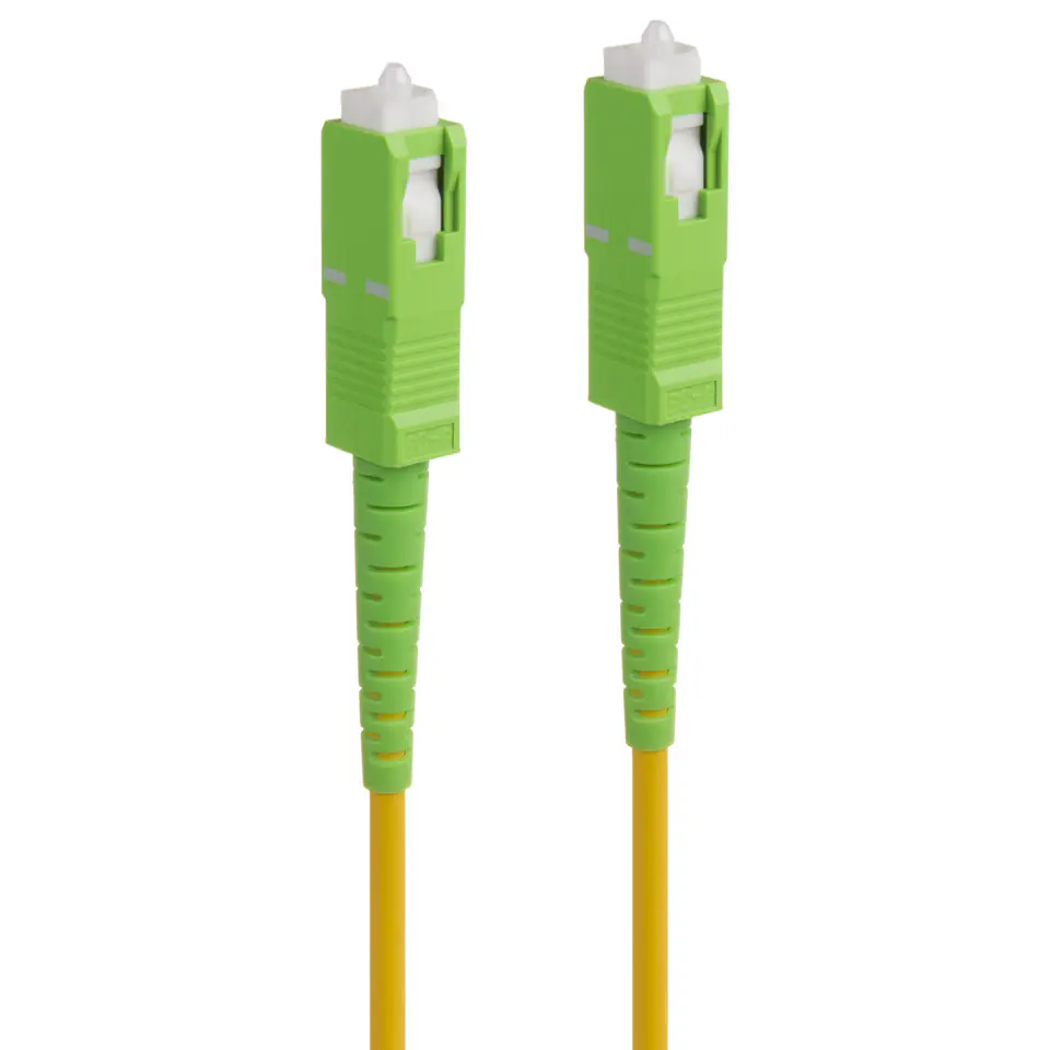 ⁨Patchcord światłowód kabel Maclean, SC/APC-SC/APC, jednomodowy, długość 15m, simplex, G657A2, MCTV-437⁩ w sklepie Wasserman.eu