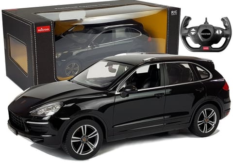 ⁨Auto Porsche Cayenne Turbo Zdalnie Sterowane RC Rastar Czarne 1:14⁩ w sklepie Wasserman.eu