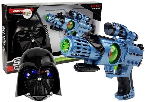 ⁨Pistolet Laserowy Maska Wojownika Kosmosu Zestaw⁩ w sklepie Wasserman.eu