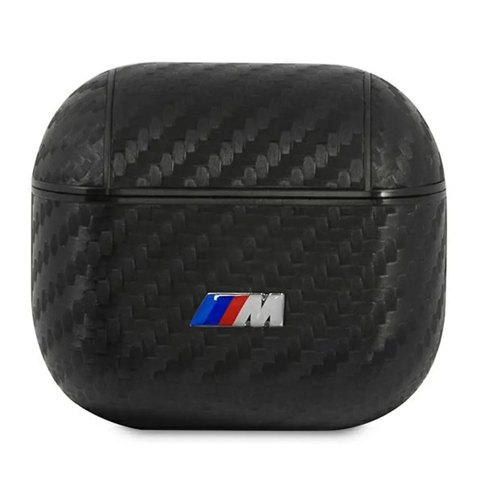 ⁨BMW BMA3WMPUCA AirPods 3 cover czarny/black PU Carbon M Collection⁩ w sklepie Wasserman.eu