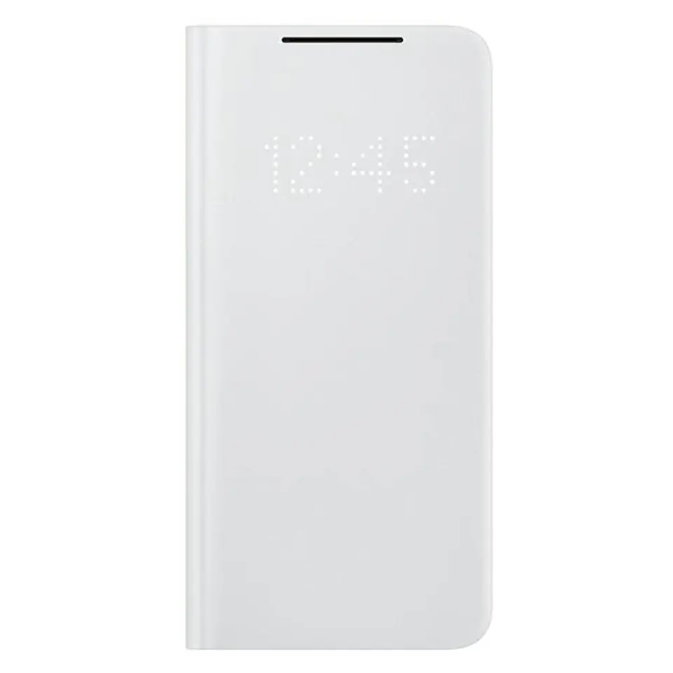 ⁨Case Samsung EF-NG996PJ S21+ G996 light grey/light gray LED View Cover⁩ at Wasserman.eu