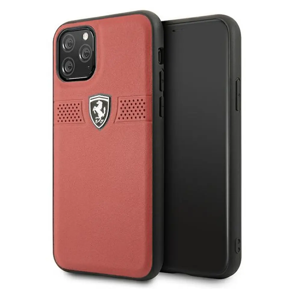 ⁨Ferrari FEOBAHCN58RE iPhone 11 Pro 5,8" czerwony/red hardcase Off Track Leather⁩ w sklepie Wasserman.eu