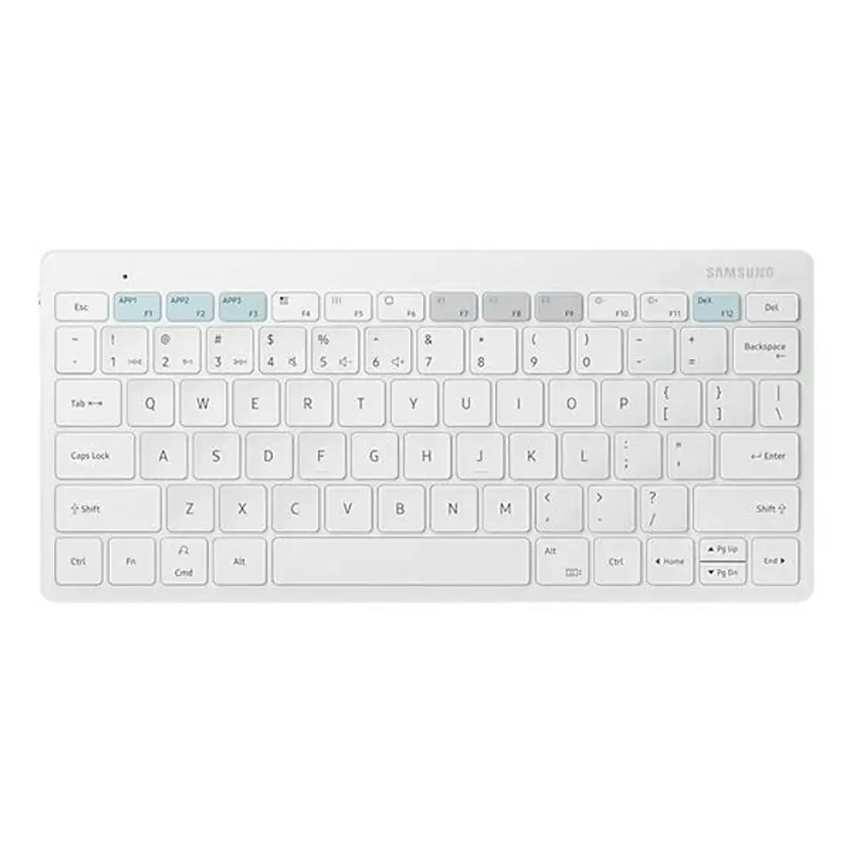 ⁨Klawiatura Bluetooth Samsung EJ-B3400UW Keyboard Trio 500 biały/white⁩ w sklepie Wasserman.eu