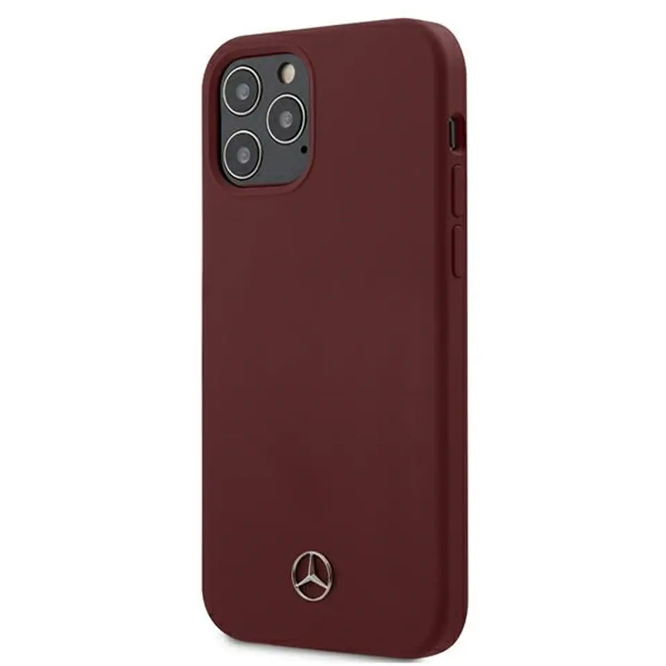 ⁨Mercedes MEHCP12MSILRE iPhone 12/12 Pro 6,1" czerwony/red hardcase Silicone Line⁩ w sklepie Wasserman.eu