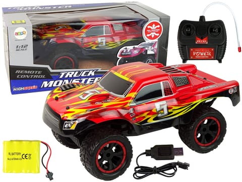 Samochód Terenowy Zdalnie Sterowany R/C 1:12 20 km/h Czerwony w sklepie Wasserman.eu