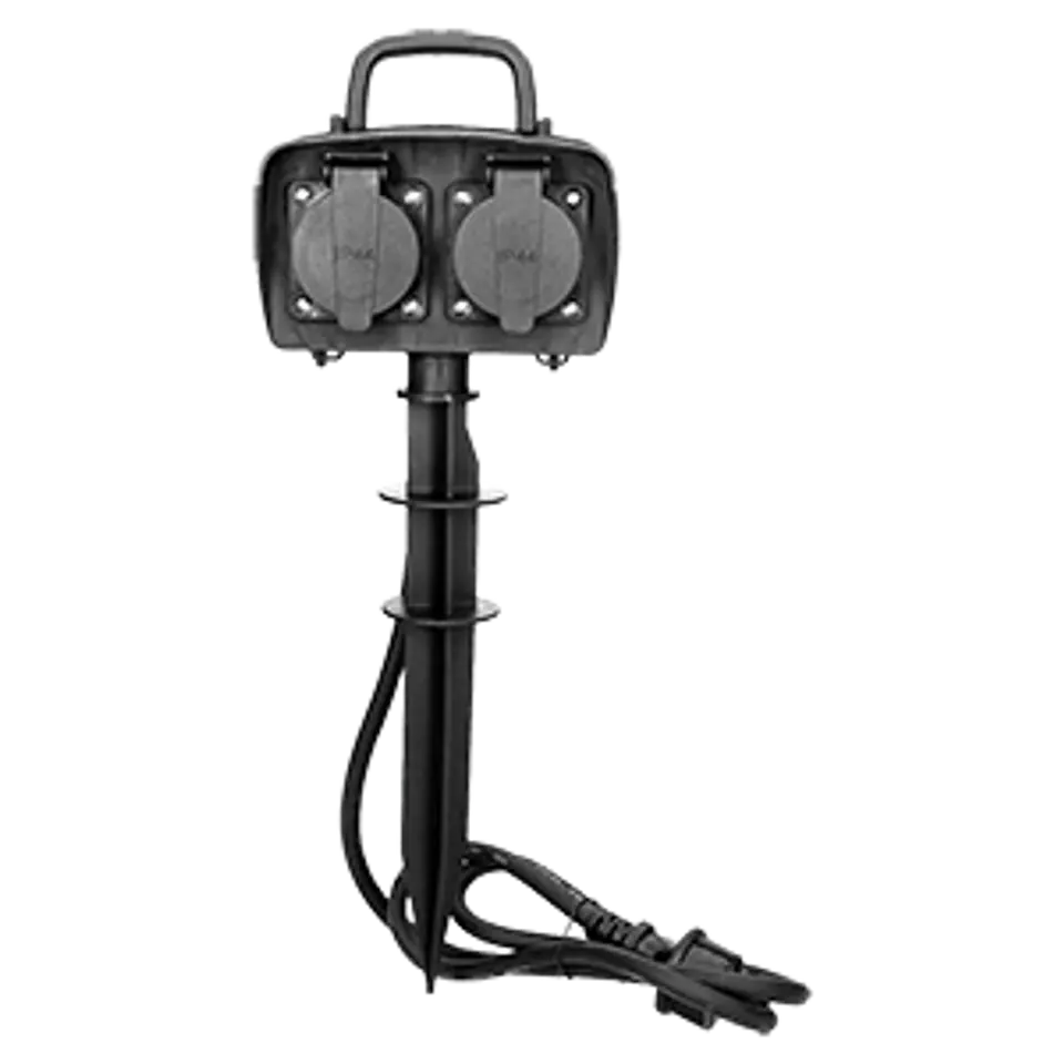Gniazdo ogrodowe 2x2P+Z, 2300W, IP44, przewód 1,5m H07RN-F 3x1,5mm? w sklepie Wasserman.eu
