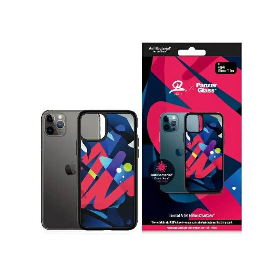 ⁨PanzerGlass ClearCase iPhone 11 Pro Mikael B Limited Artist Edition Antibacterial⁩ at Wasserman.eu