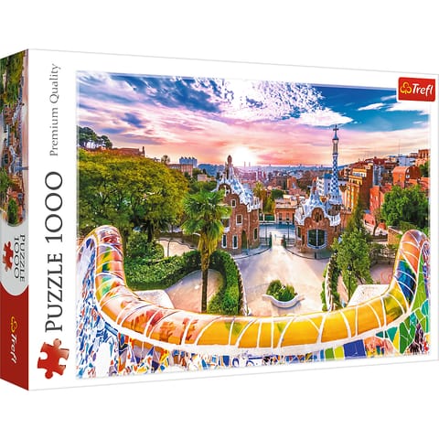 Puzzle - "1000" - Zachód słońca nad Barceloną, Hiszpania Trefl 10711 w sklepie Wasserman.eu