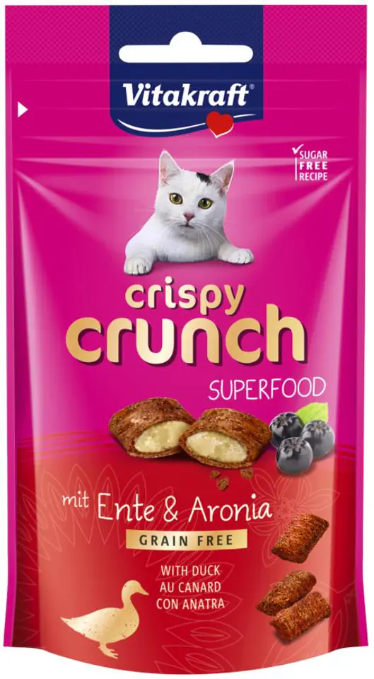 ⁨VITAKRAFT CRISPY CRUNCH duck/chokeberry 60g d/cat⁩ at Wasserman.eu