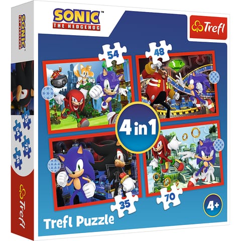 ⁨Puzzle - 4w1 - Przygody Sonica - SEGA Sonic The Hedgehog 34625⁩ w sklepie Wasserman.eu