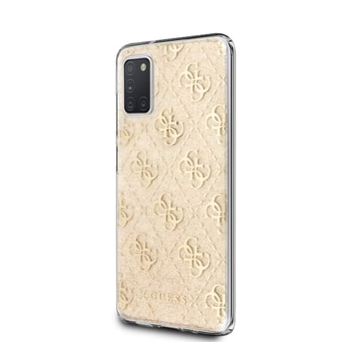 ⁨Guess GUHCA31PCU4GLGO A31 A315złoty/gold hard case 4G Glitter⁩ w sklepie Wasserman.eu