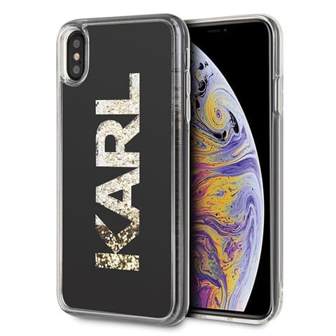 Karl Lagerfeld KLHCI65KAGBK iPhone XsMax czarny/black Karl logo Glitter w sklepie Wasserman.eu