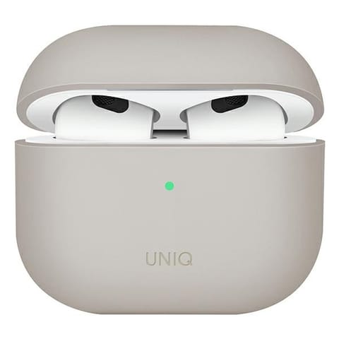 ⁨UNIQ etui Lino AirPods 3 gen.Silicone beżowy/beige⁩ w sklepie Wasserman.eu