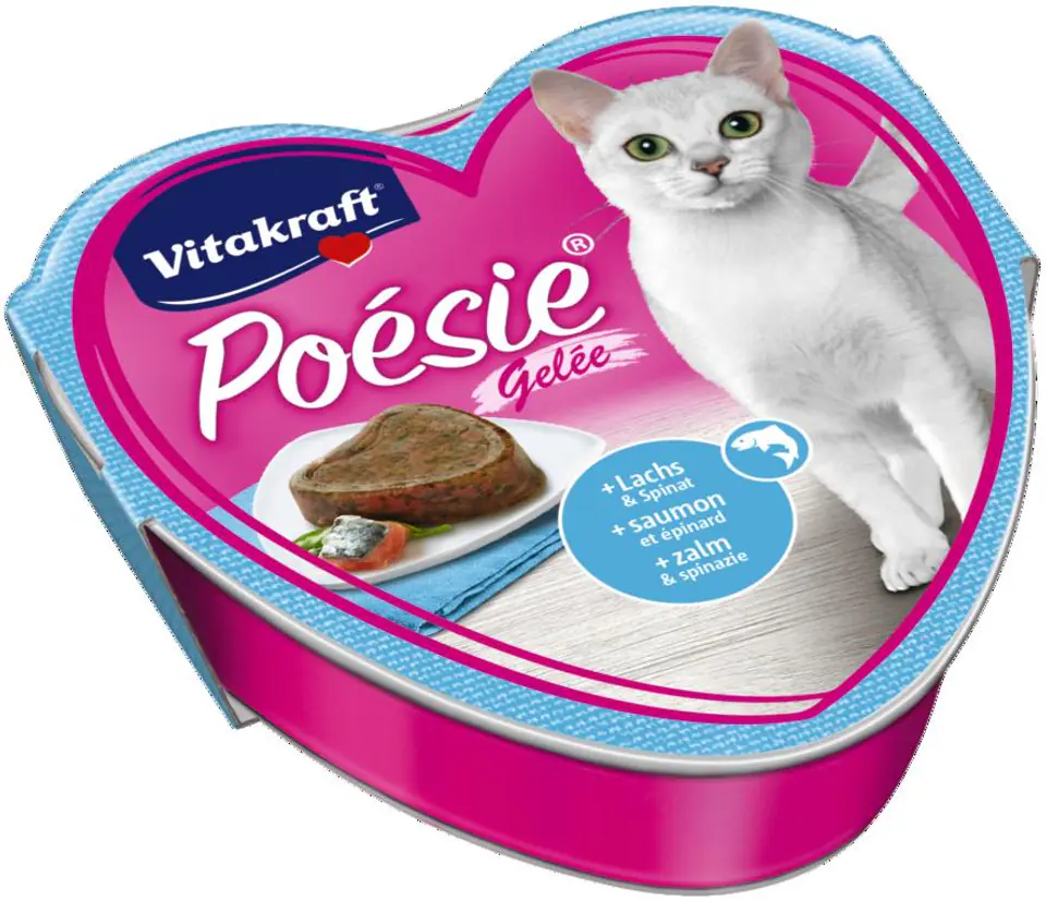 ⁨VITAKRAFT POESIE JELLY salmon/spinach 85g /cat⁩ at Wasserman.eu