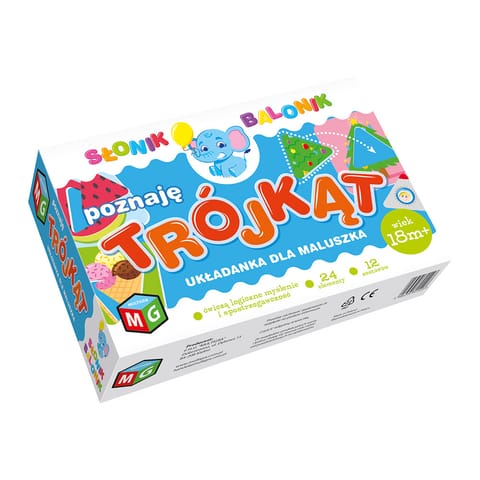 ⁨Game Puzzle Elephant Balloon I get to know the triangle⁩ at Wasserman.eu