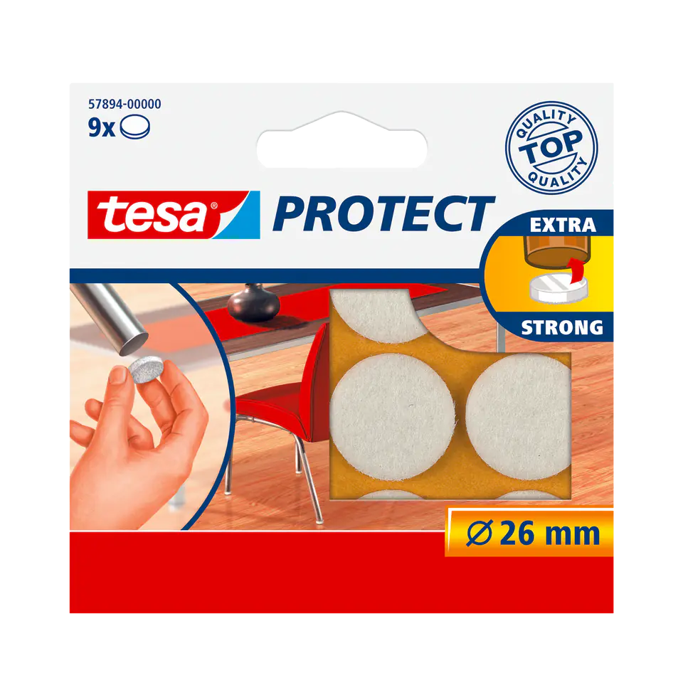 ⁨Felt pads fi=26mm, white, 9 pcs.⁩ at Wasserman.eu