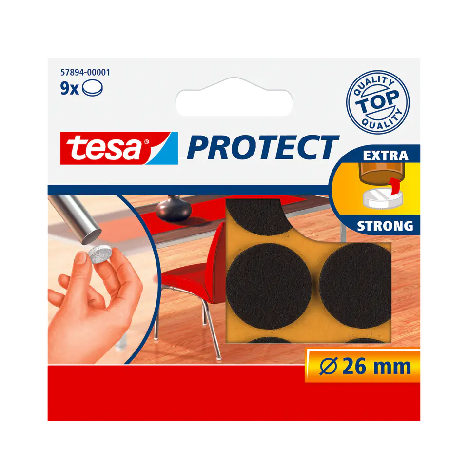 ⁨Felt pads fi=26mm, brown, 9 pcs.⁩ at Wasserman.eu