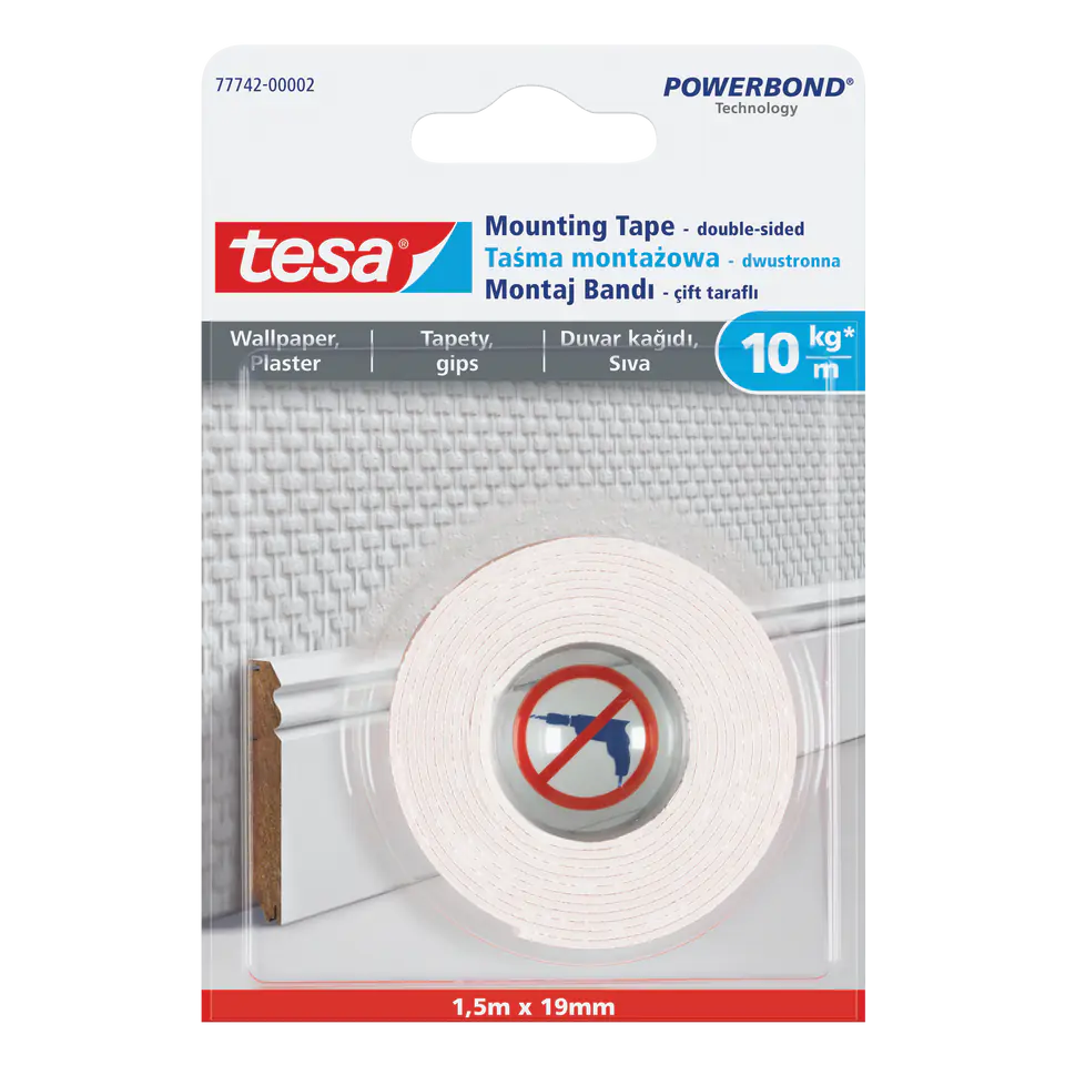 ⁨Wallpaper mounting tape 1.5m:19mm⁩ at Wasserman.eu