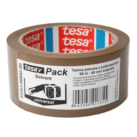 ⁨Solvent packing tape 66m:48mm, brown⁩ at Wasserman.eu