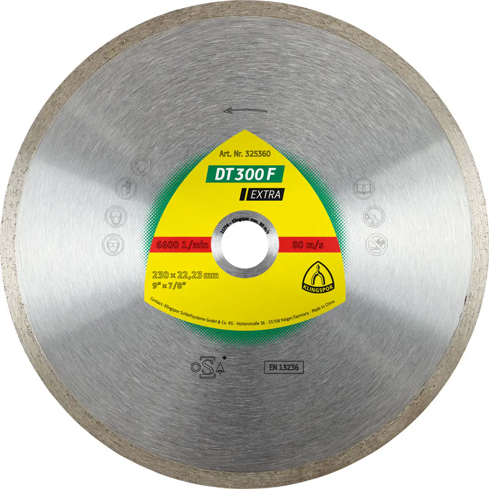 ⁨Solid diamond blade 125*1.6*22.2mm 7mm dt300f ex⁩ at Wasserman.eu