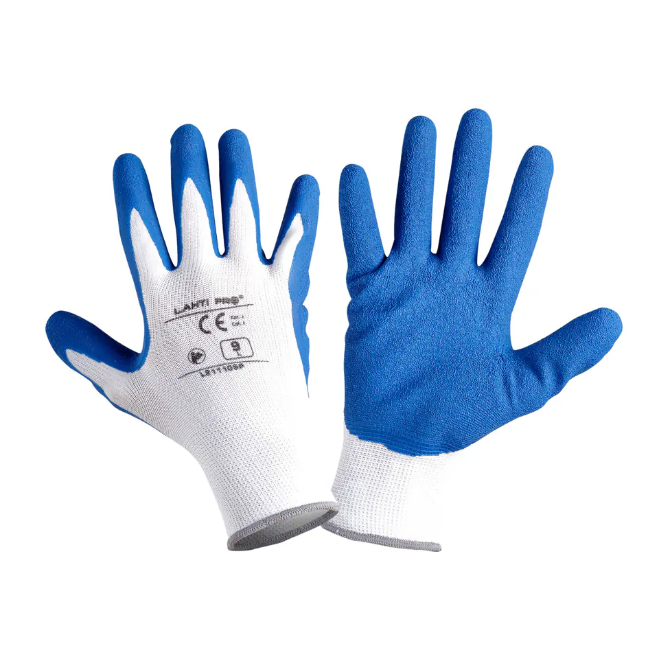 ⁨Latex gloves navy blue-white l211110p, 12 pairs, "10",ce,lahti⁩ at Wasserman.eu