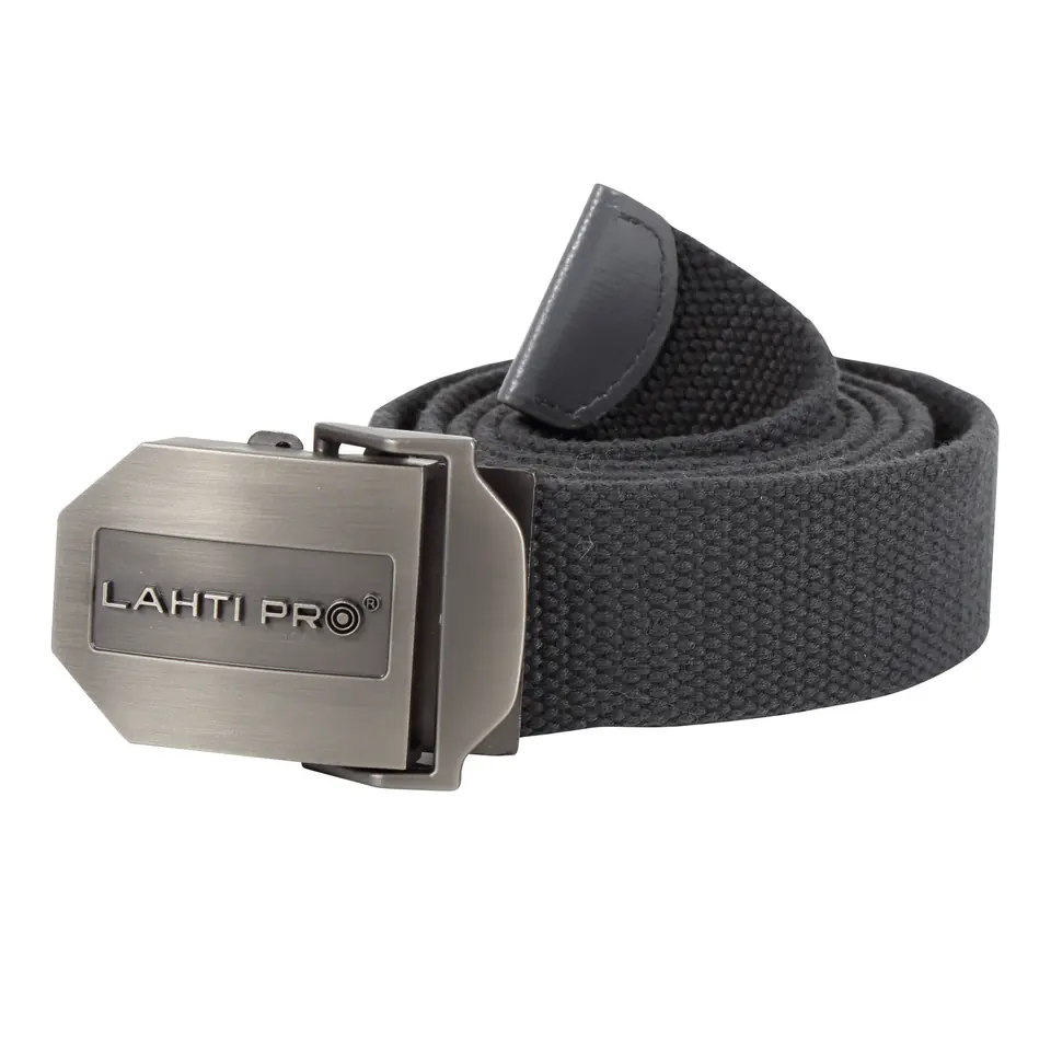 ⁨BELT FOR TROUSERS, FABRIC, GREY, ONE SIZE, LAHTI⁩ at Wasserman.eu