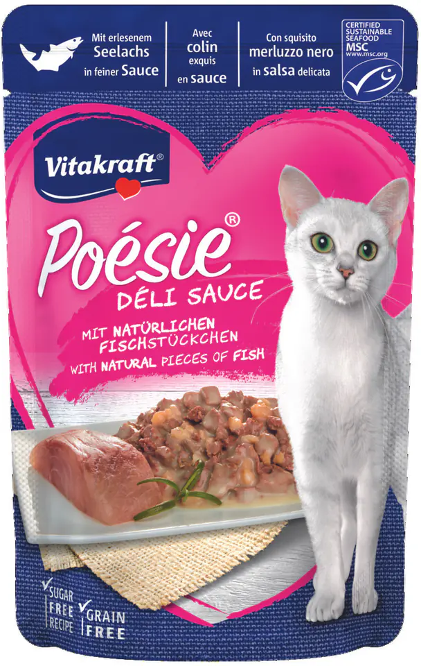 ⁨VITAKRAFT POESIE DELI SAUCE czarniak 85g d/kota⁩ w sklepie Wasserman.eu