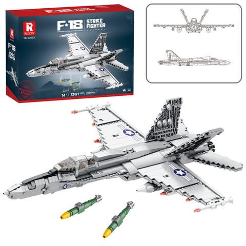 ⁨Klocki Konstrukcyjne Myśliwiec  F-16 Fighting Falcon 1427el⁩ w sklepie Wasserman.eu