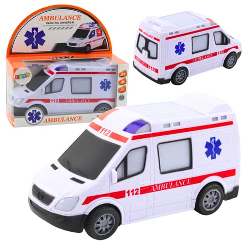 ⁨Karetka Ambulans Na Baterie Światła Dźwięki Biały⁩ w sklepie Wasserman.eu