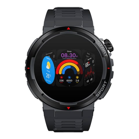 ⁨Smartwatch ZEBLAZE Ares 3 Plus (czarny)⁩ w sklepie Wasserman.eu