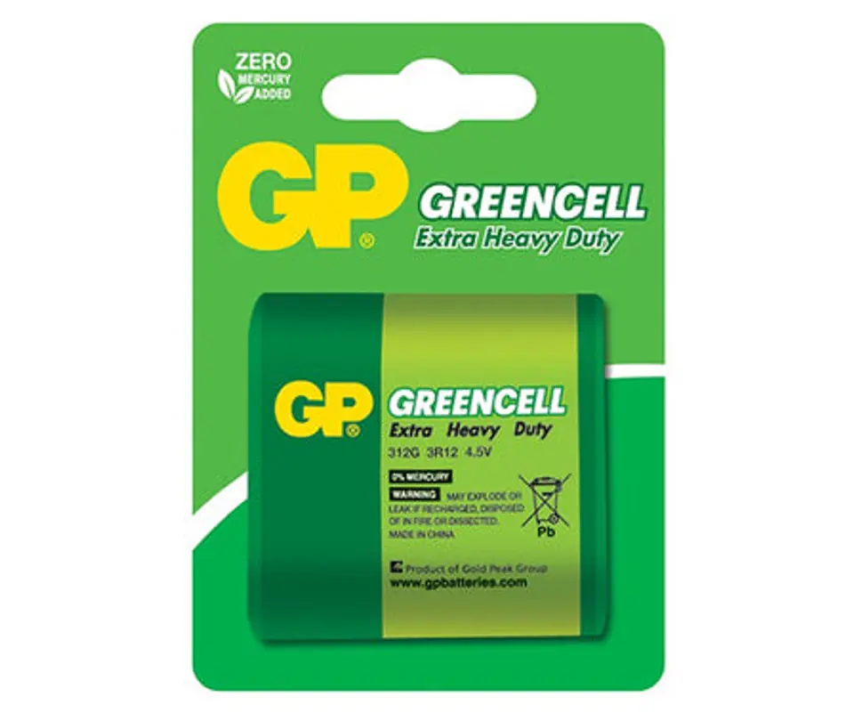 ⁨GREENCELL 4.5V 3R12 FLAT BATTERY⁩ at Wasserman.eu