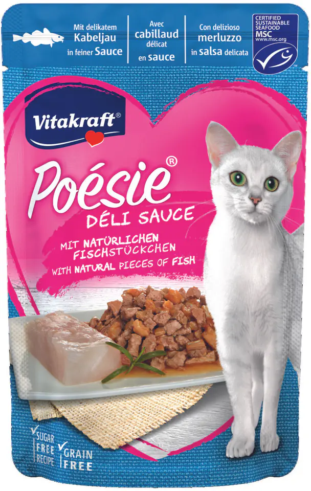 ⁨VITAKRAFT POESIE DELI SAUCE cod 85g d/cat⁩ at Wasserman.eu