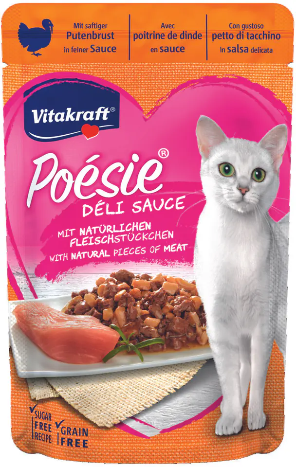 ⁨VITAKRAFT POESIE DELI SAUCE turkey 85g d/cat⁩ at Wasserman.eu