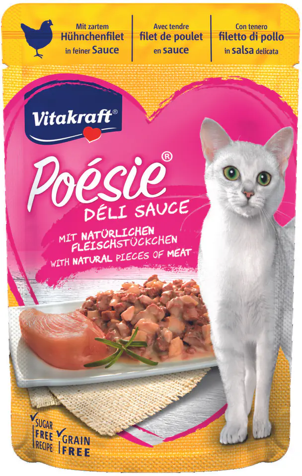 ⁨VITAKRAFT POESIE DELI SAUCE chicken 85g d/cat⁩ at Wasserman.eu