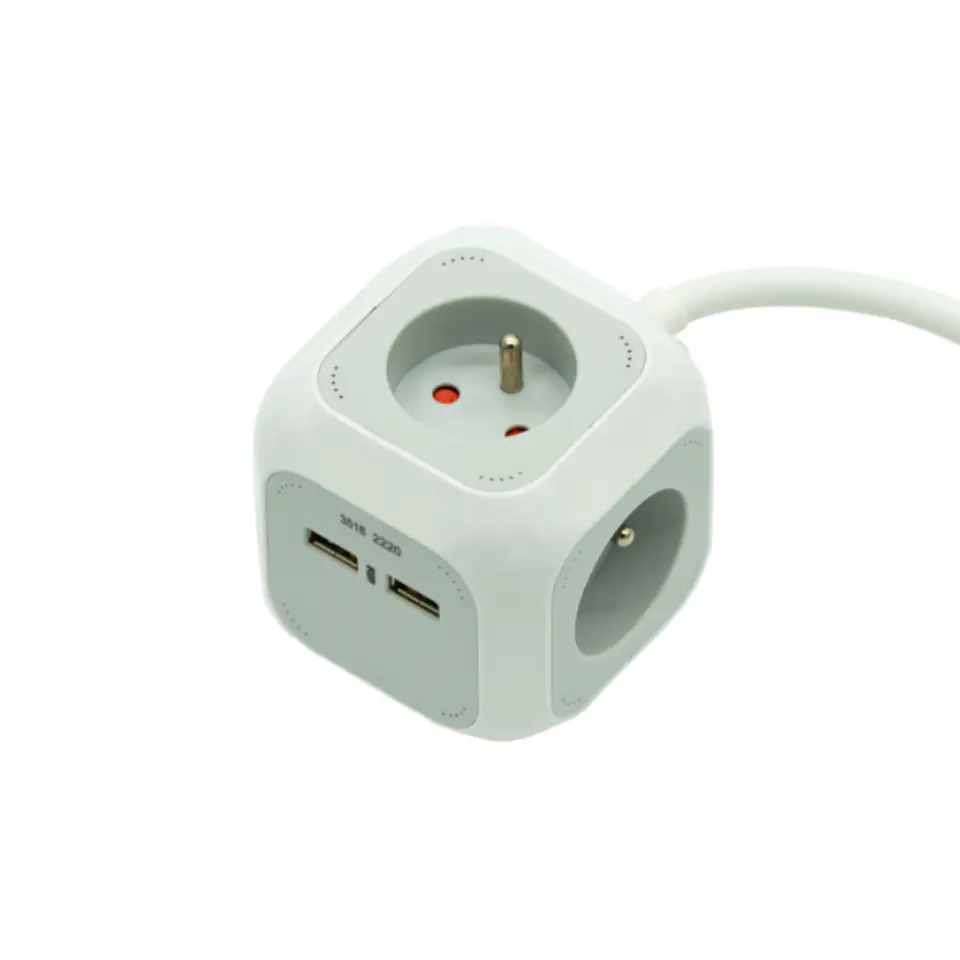 ⁨Listwa zasilająca 4 gniazda 2 USB ALEA Power 1,4m Brennenstuhl 1150101⁩ w sklepie Wasserman.eu