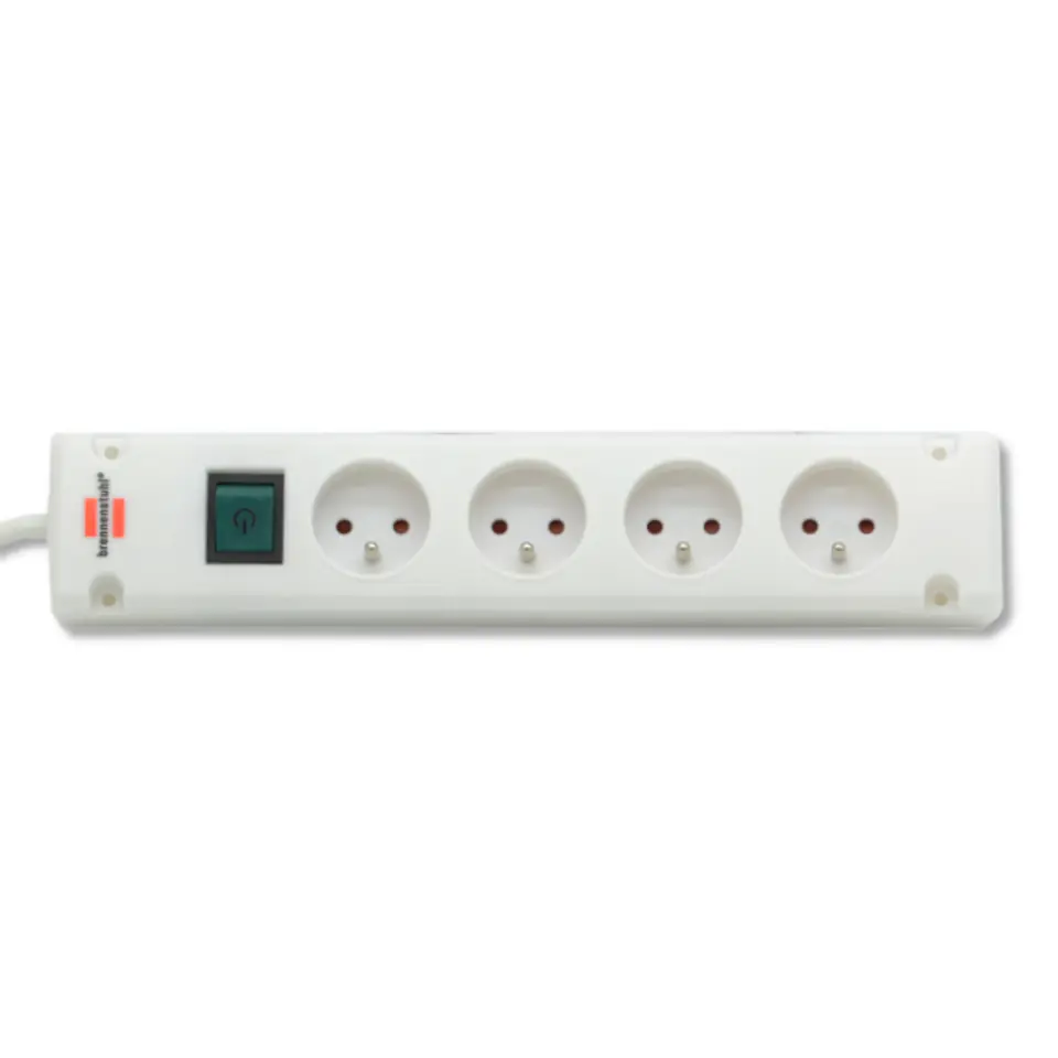 ⁨Bremount power strip 4 sockets 1,5m white Brennenstuhl 1150651124⁩ at Wasserman.eu