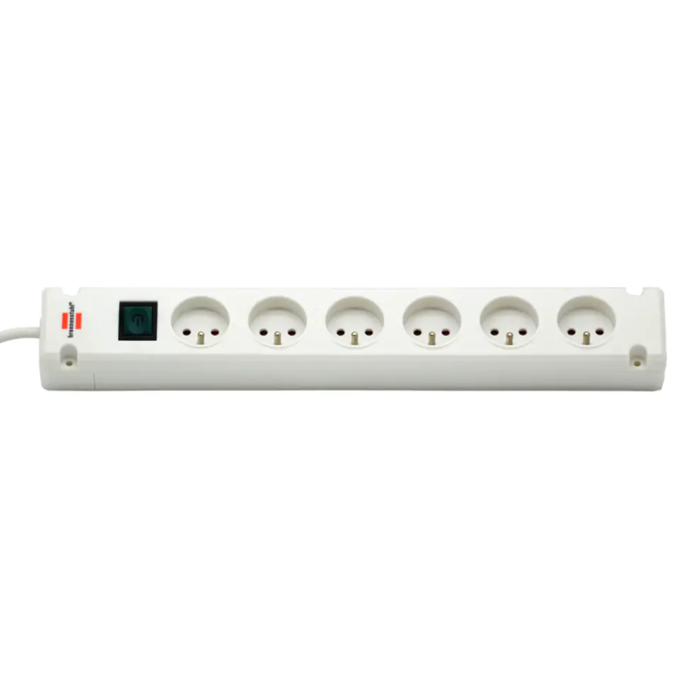 ⁨Bremount power strip 6 outlets 3m white Brennenstuhl 1150651326⁩ at Wasserman.eu