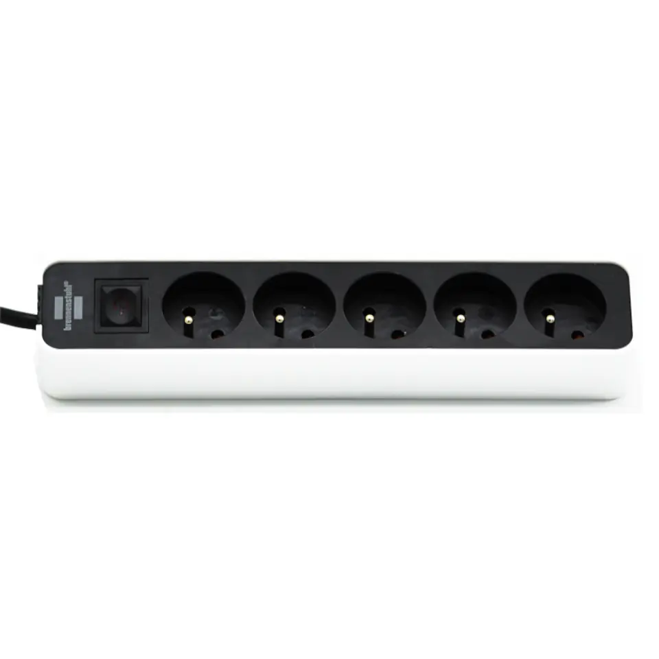 ⁨Power strip Ecolor 5 sockets 1,5m white/black Brennenstuhl 1153254020⁩ at Wasserman.eu