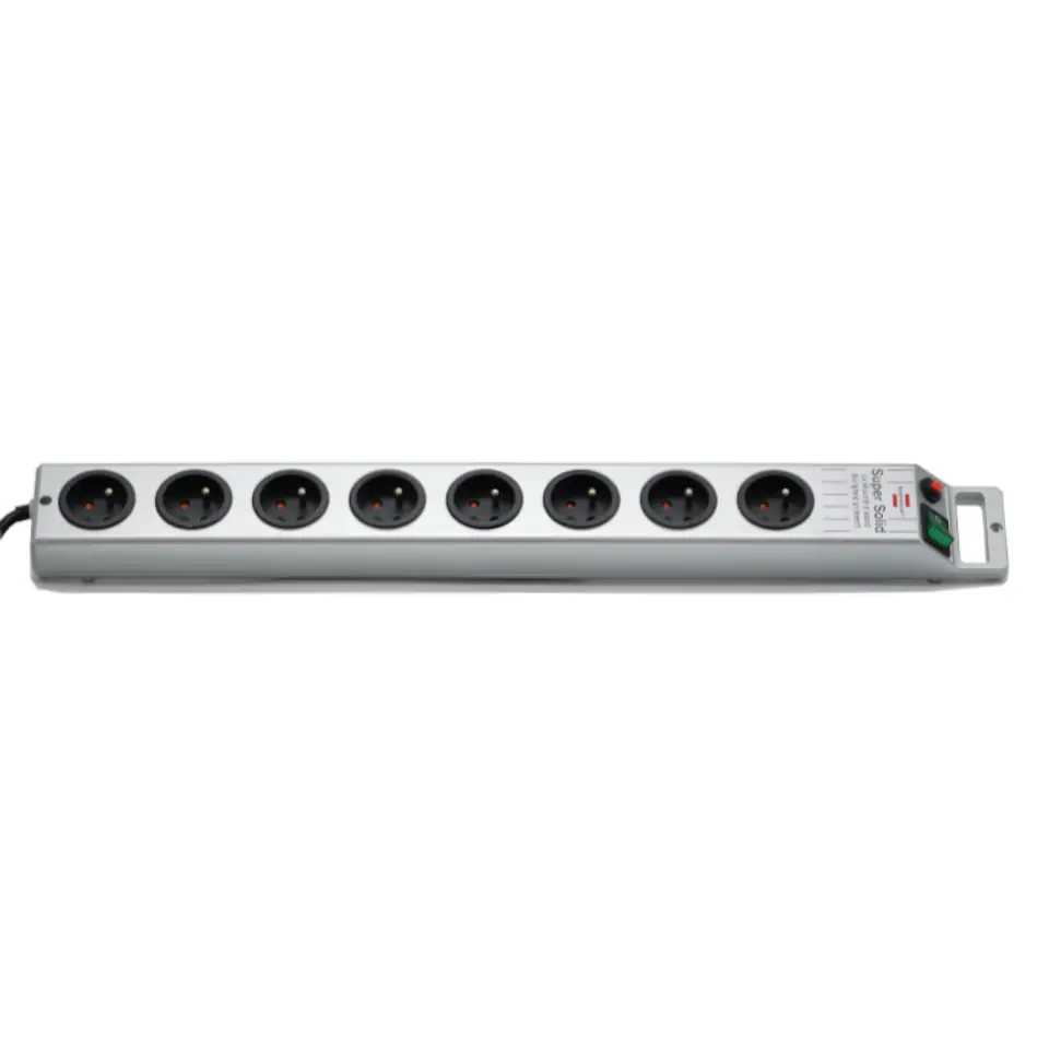 ⁨Super Solid Line Power Strip 8 Sockets 2.5m Silver Brennenstuhl 1153344118⁩ at Wasserman.eu