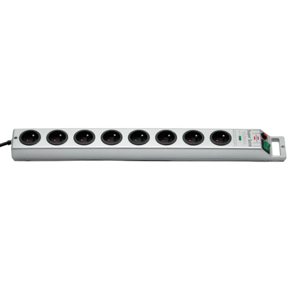 ⁨Super Solid Line Surge Protector 8 Sockets 2,5m 13.500A Silver Brennenstuhl 1153344318⁩ at Wasserman.eu